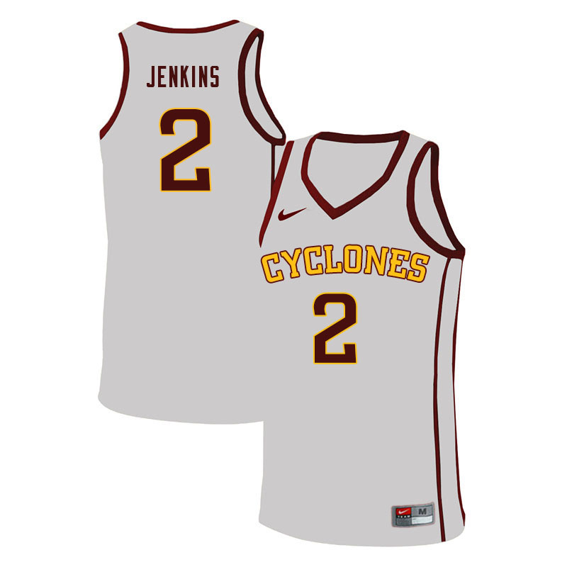 Men #2 Nate Jenkins Iowa State Cyclones College Basketball Jerseys Sale-White